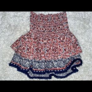 MISA red, blue and white skirt